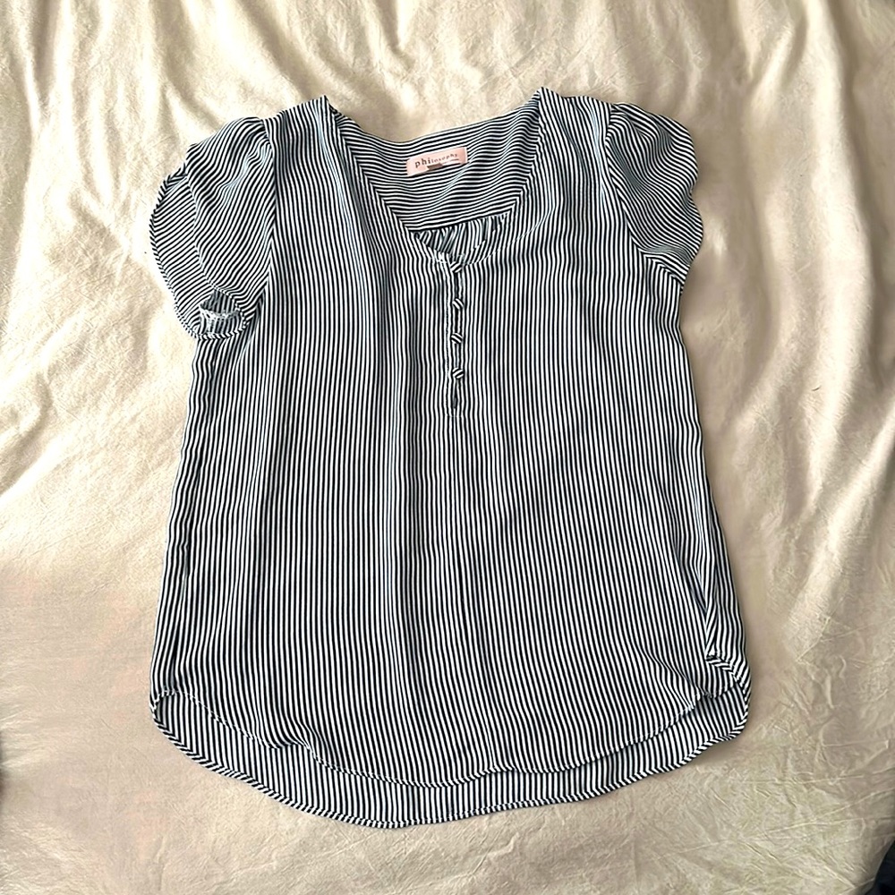Women’s Philosophy light/airy but not see through top.